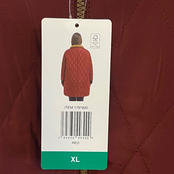 Womens original Weatherproof Vintage Jacket with Pockets Red Size XL NWT - Picture 6 of 10